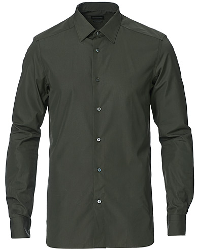 Casualskjorter |  Slim Fit Cotton Shirt Green