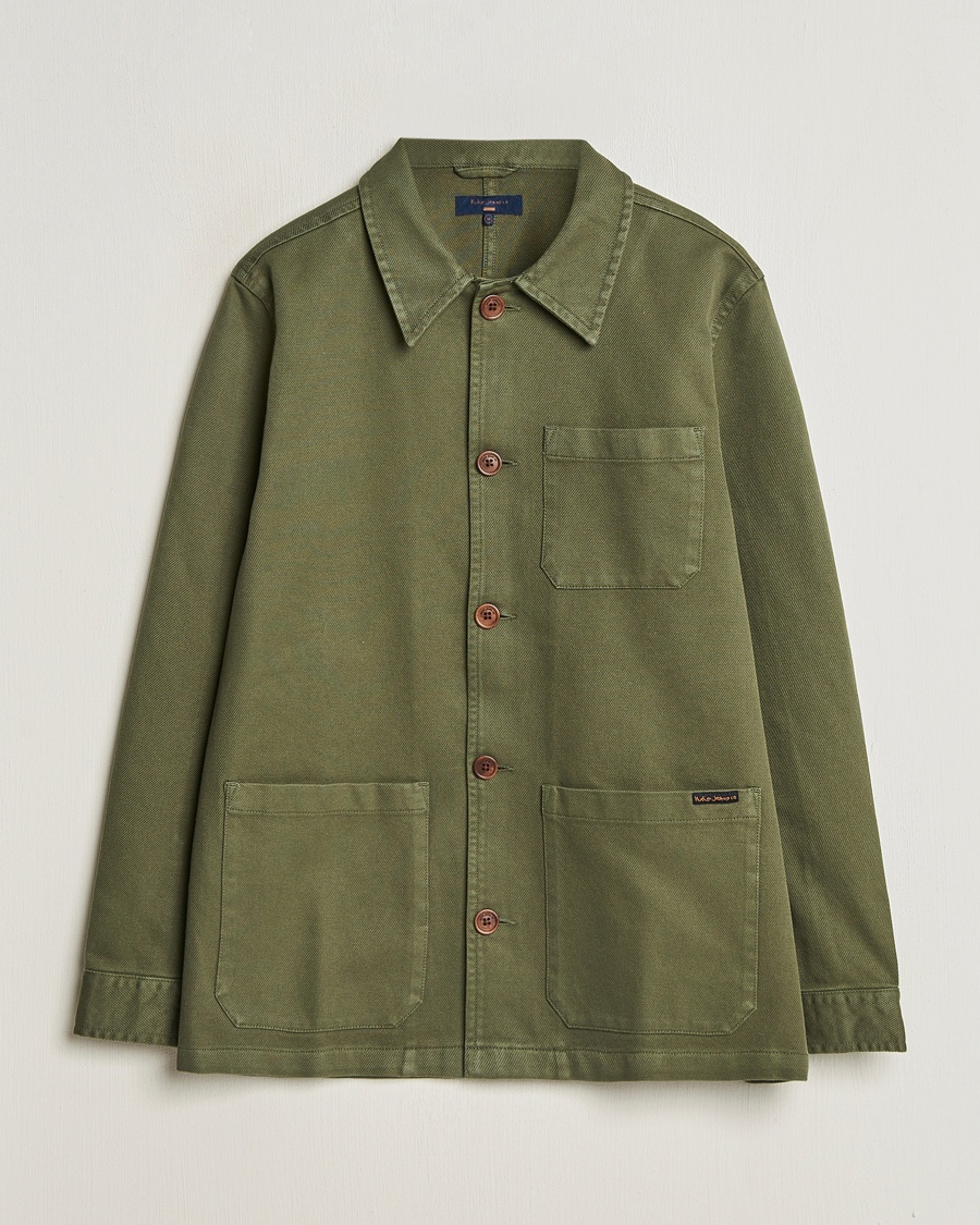 Nudie Jeans Barney Worker Overshirt Olive – Grøn