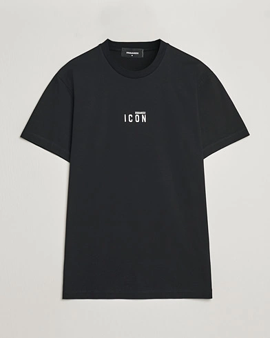 Herre |  | Dsquared2 | Icon Small Logo Crew Neck T-Shirt Black