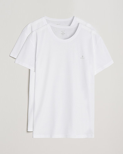 Herre | Kortærmede t-shirts | GANT | 2-Pack Crew Neck T-Shirt White