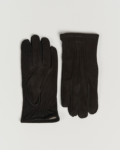 Herre | GANT | GANT | Classic Suede Gloves Black