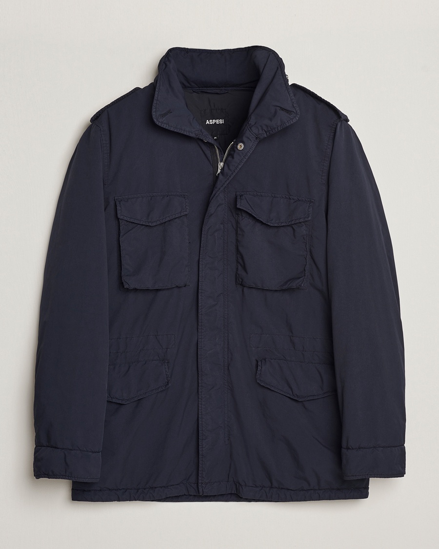 Aspesi Garment Dyed Field Jacket Navy