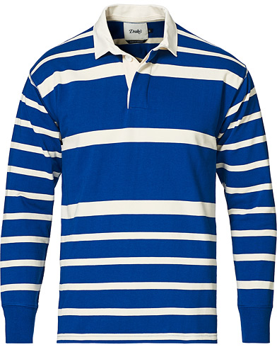 Rugbytrøjer |  Striped Cotton Rugby Shirt Blue/White