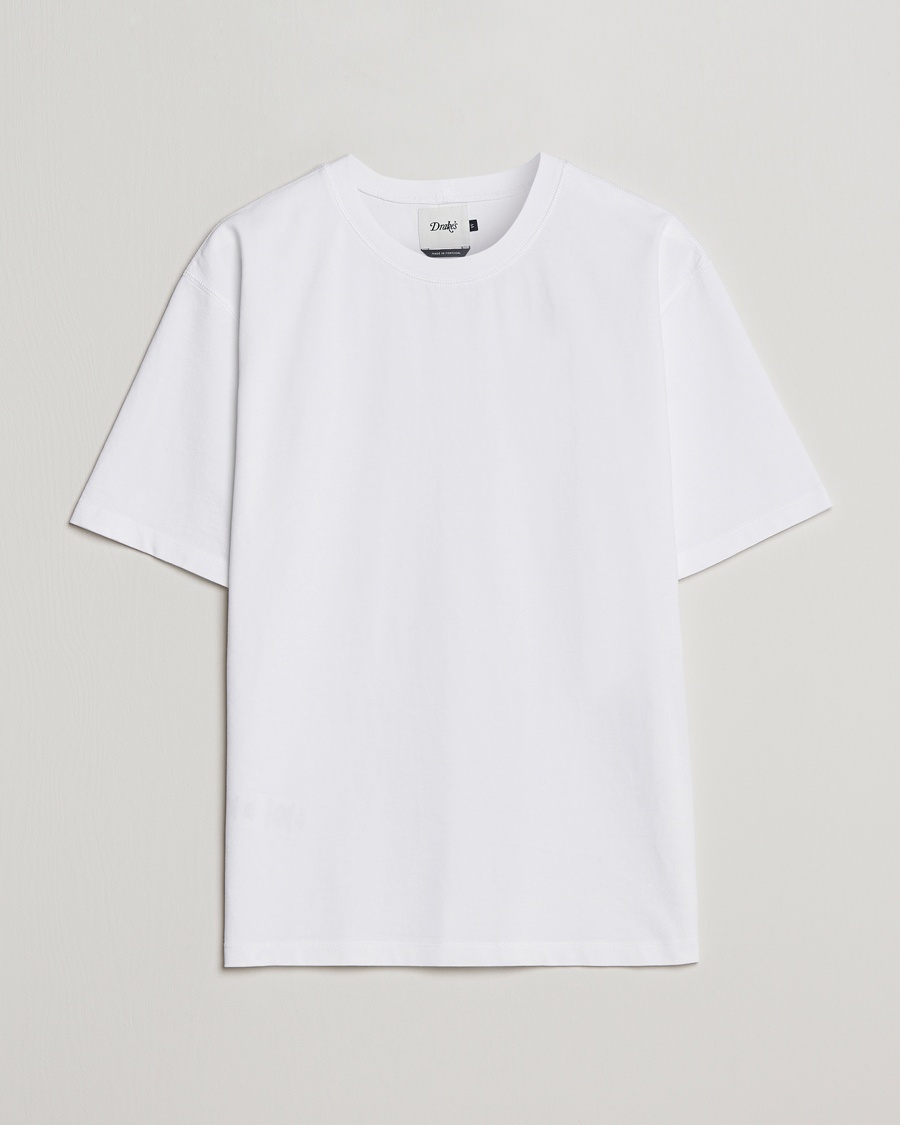 Drake's Short Sleeve Hiking T-Shirt White – Hvid