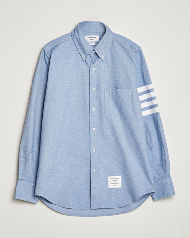 Herre | Thom Browne | Thom Browne | 4-Bar Flannel Shirt Light Blue