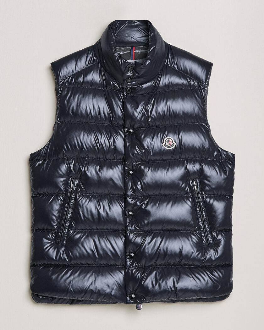 Moncler Tibb Down Vest Navy – Blå