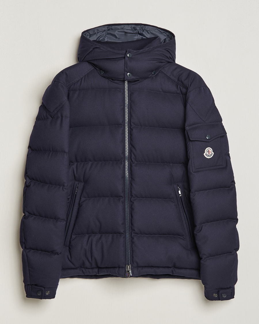 Moncler Montgenevre Flannel Down Jacket Navy – Sort