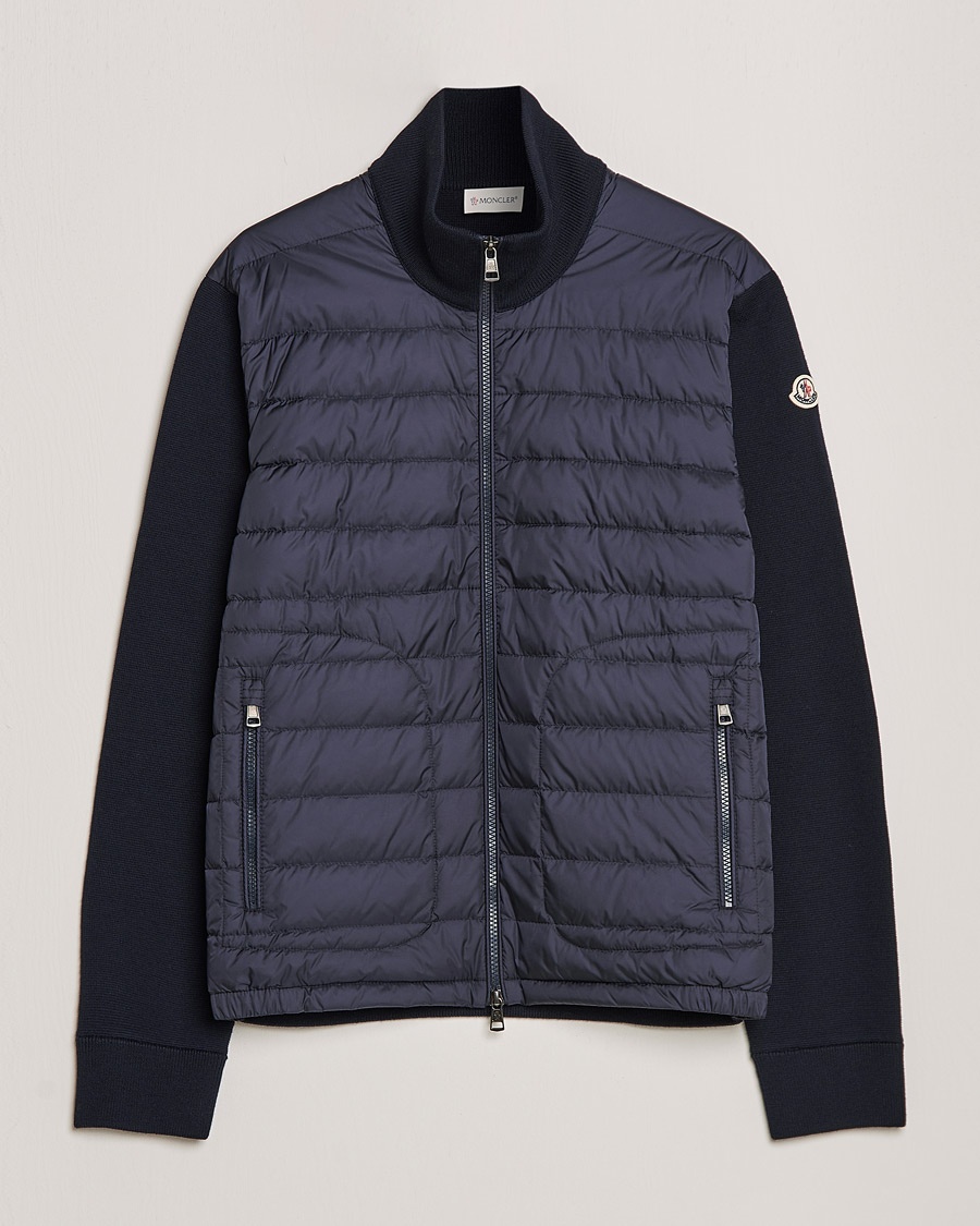 Moncler Hybrid Zip Cardigan Navy – Blå