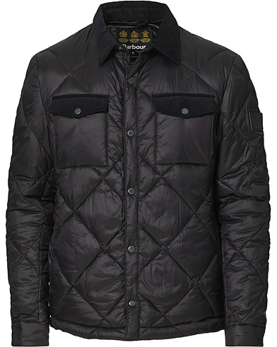 Quiltede jakker |  Quilted Shirt Jacket Matt Black