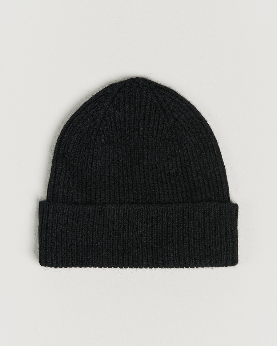 Le Bonnet Lambswool/Caregora Beanie Onyx – Sort