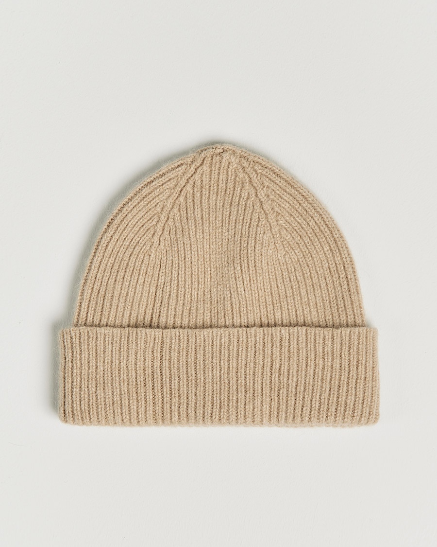 Le Bonnet Lambswool/Caregora Beanie Sand – Beige
