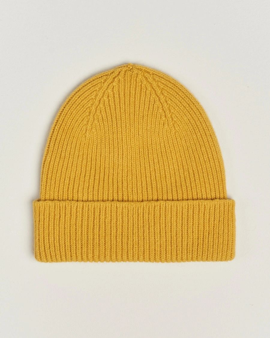 Le Bonnet Lambswool/Caregora Beanie Mustard – Gul