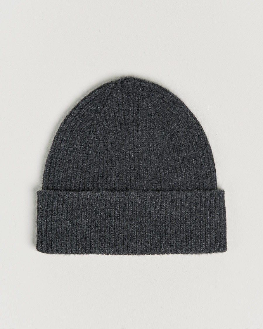Le Bonnet Lambswool/Caregora Beanie Graphite – Grå