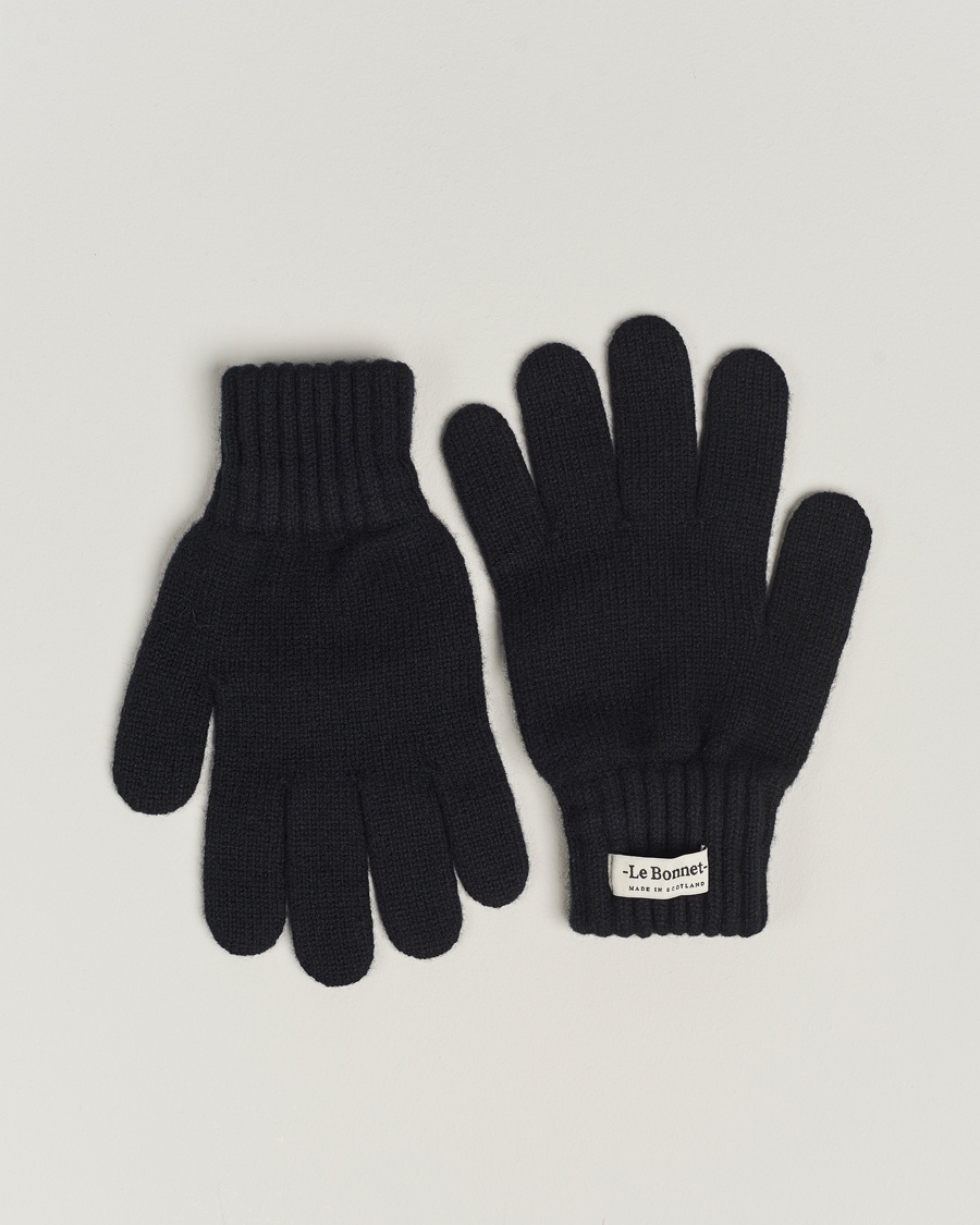 Le Bonnet Merino Wool Gloves Onyx – Sort