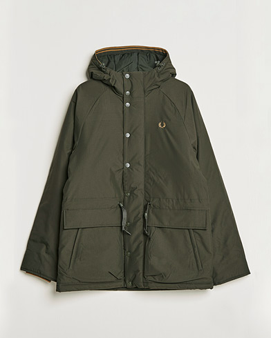 Herre | Fred Perry | Fred Perry | Padded Zip Through Parka  Hunting Green