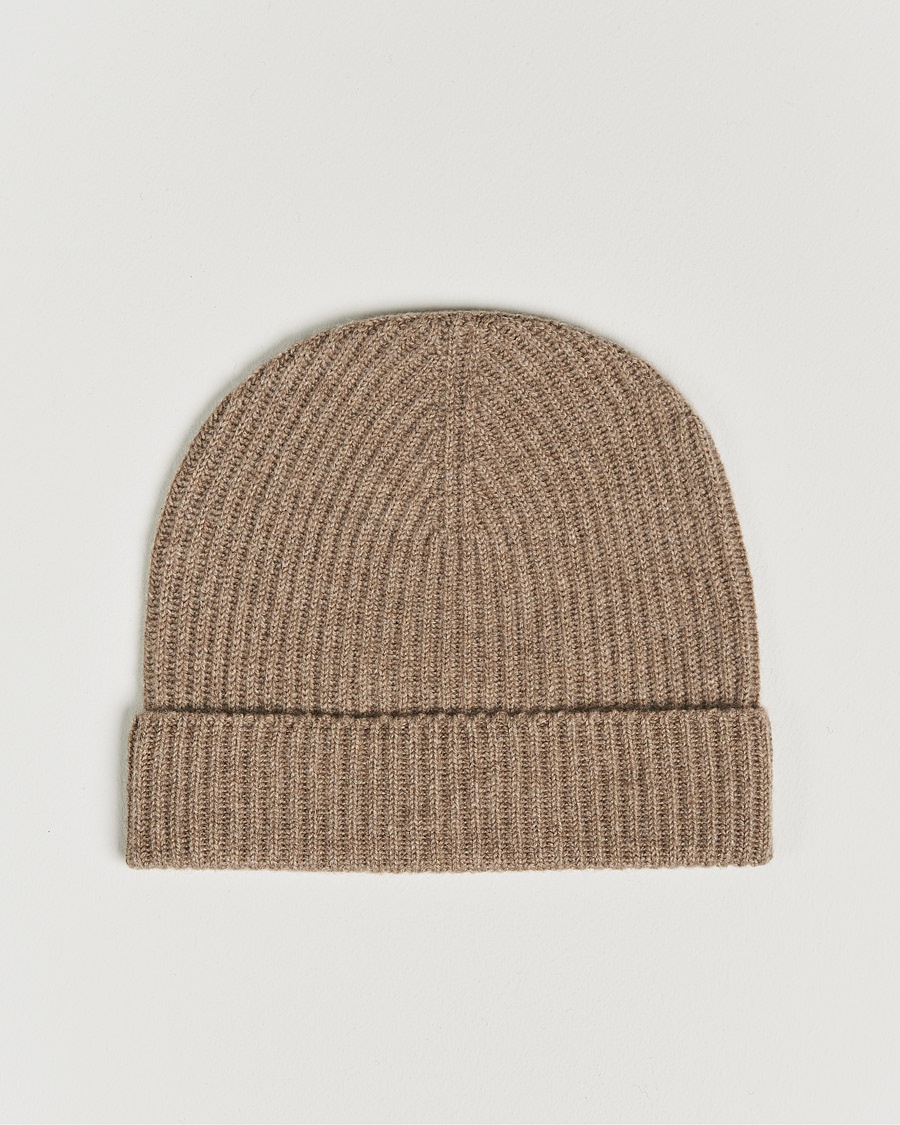 Herre | Huer | Johnstons of Elgin | Cashmere Ribbed Hat Otter