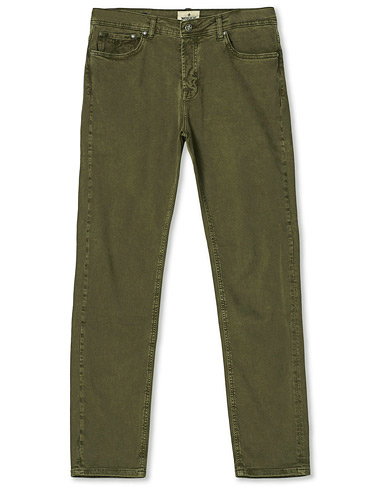 5-Pocket-Trouser |  James Brushed Chinos Olive