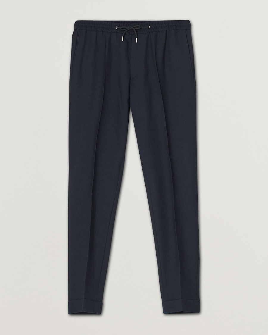 Herre | | Paul Smith | Drawstring Elastic Wool Pant Navy