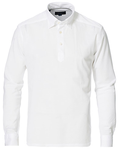 Poloskjorte |  Slim Fit Cotton Piqué Popover Shirt White