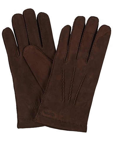 Herre | Handsker | Hestra | Arthur Wool Lined Suede Glove Marron