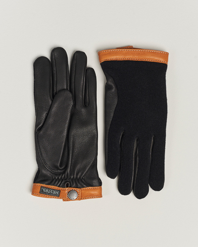 Herre | Handsker | Hestra | Deerskin Wool Tricot Glove BlackBlack