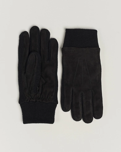 Herre | Handsker | Hestra | Geoffery Suede Wool Tricot Glove Black