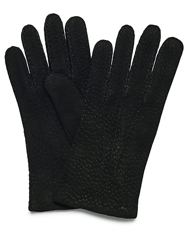 Wardrobe basics |  Carpincho Handsewn Cashmere Glove Black