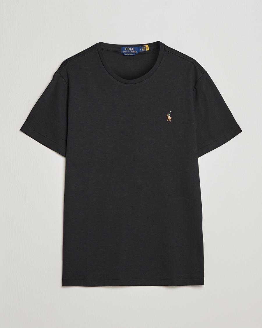 Polo Ralph Lauren Luxury Pima Cotton Crew Neck T-Shirt Black – Sort