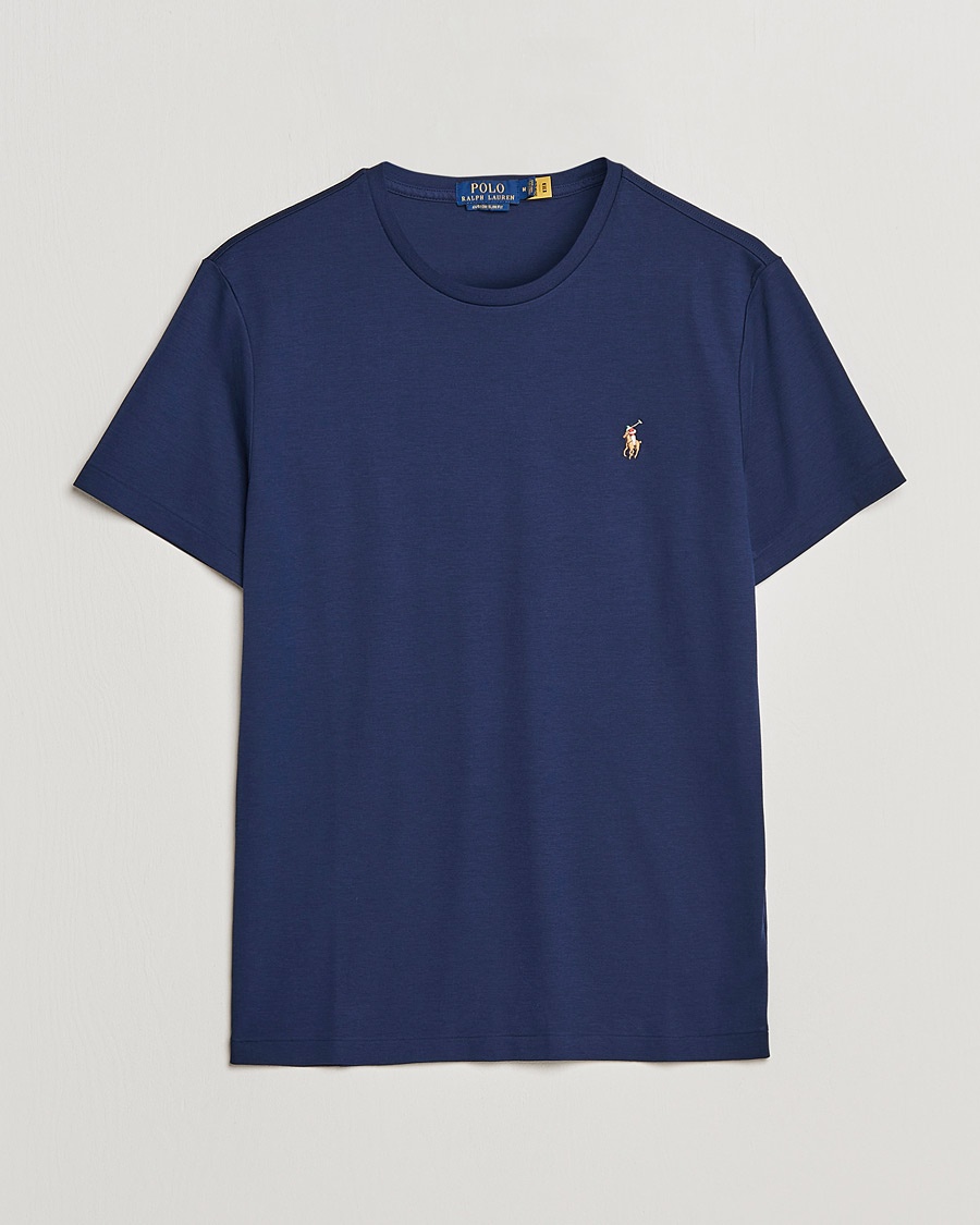 Polo Ralph Lauren Luxury Pima Cotton Crew Neck T-Shirt Refined Navy – Blå