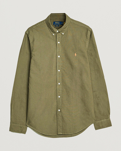 Herre | Skjorter | Polo Ralph Lauren | Slim Fit Garment Dyed Oxford Defender Green