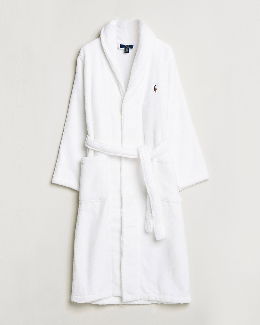 Polo Ralph Lauren Cotton Terry Robe White White – Hvid