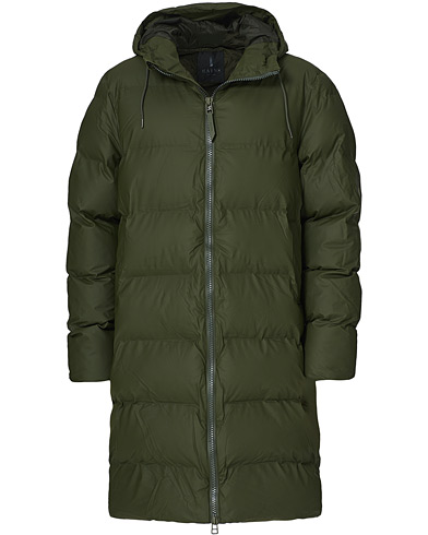 Herre | Wardrobe basics | RAINS | Waterproof Long Puffer Jacket Green