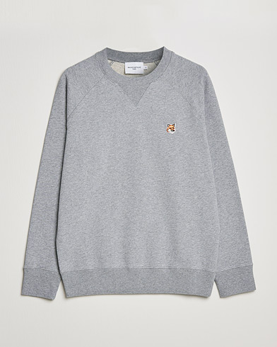 Herre | Grå sweatshirts | Maison Kitsuné | Fox Head Sweatshirt Grey Melange