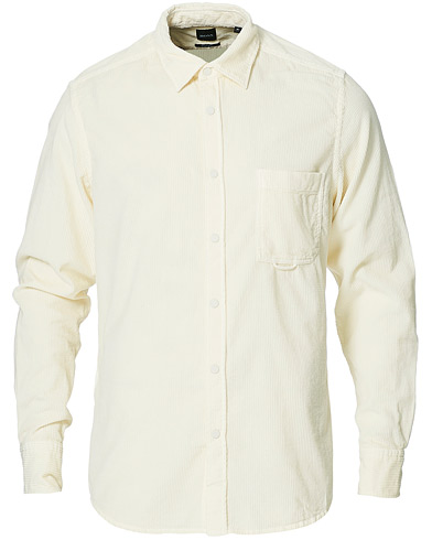Fløjlsskjorter |  Riou Corduroy Shirt Open White