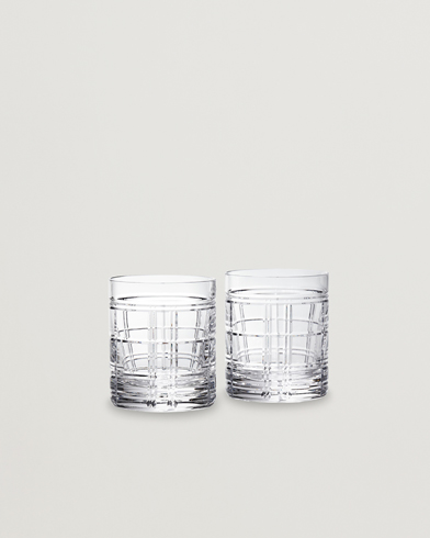 Herre | World of Ralph Lauren | Ralph Lauren Home | Hudson Plaid Crystal Glass 2pcs Clear