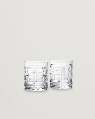 Herre | Ralph Lauren Home | Ralph Lauren Home | Hudson Plaid Crystal Glass 2pcs Clear