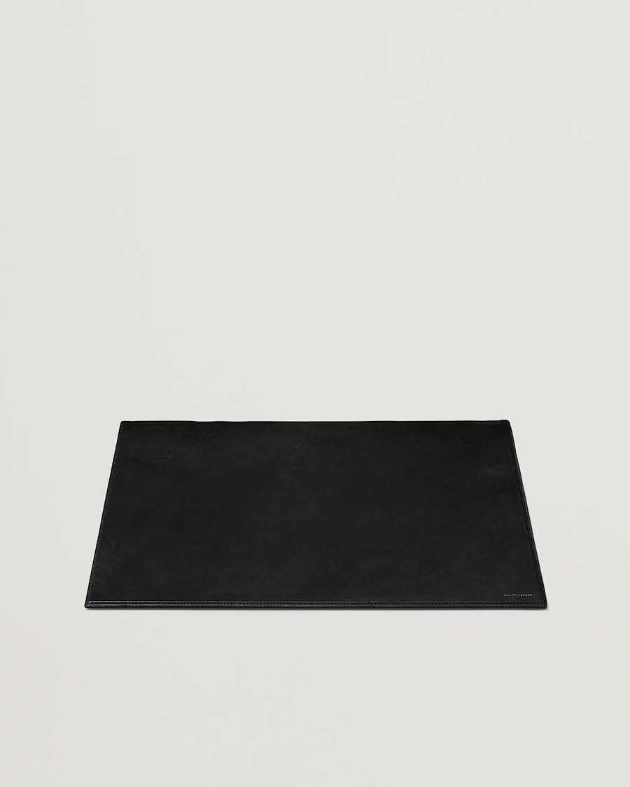 Ralph Lauren Home Brennan Small Leather Desk Blotter Black – Sort