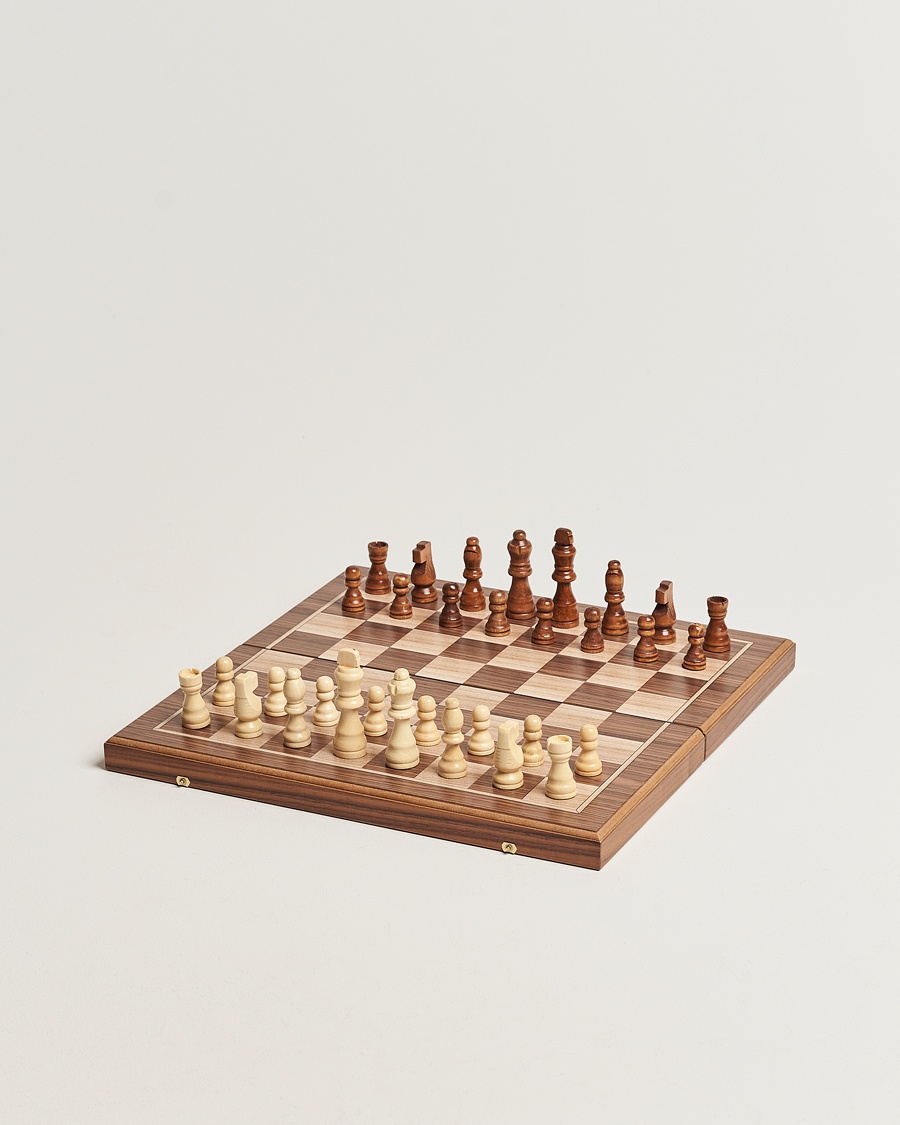 Manopoulos Walnut Chess & Backgammon – Brun