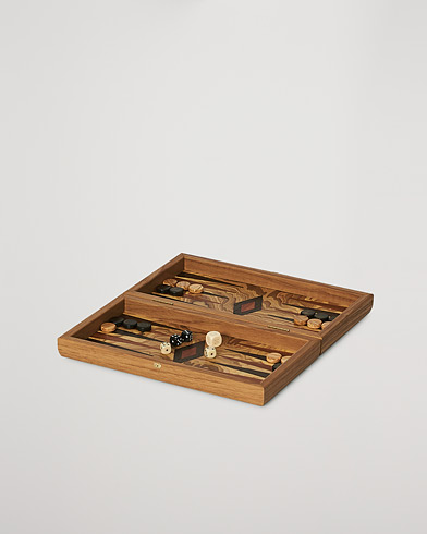 Herre | Spil & fritid | Manopoulos | Olive Burl Small Backgammon