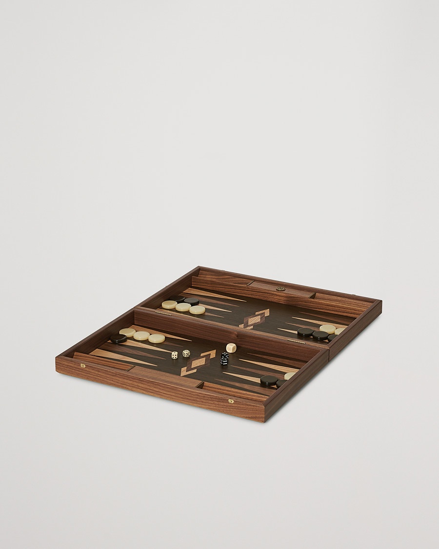 Manopoulos Walnut Natural Tree Large Backgammon – Brun