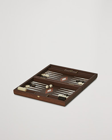 Herre | Spil & fritid | Manopoulos | Natural Burl Small Backgammon With Side Racks