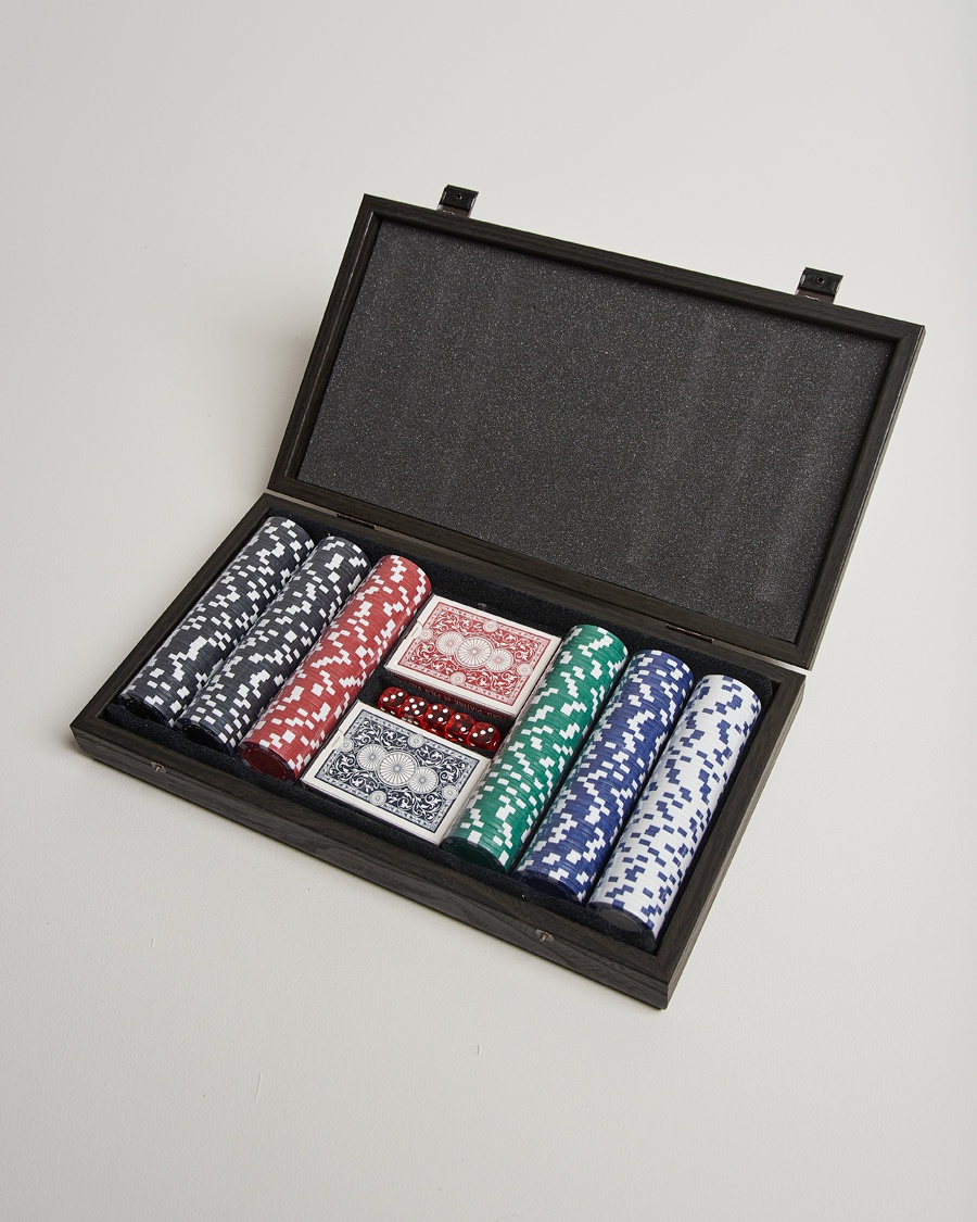 Manopoulos Wooden Poker Case Black – Sort