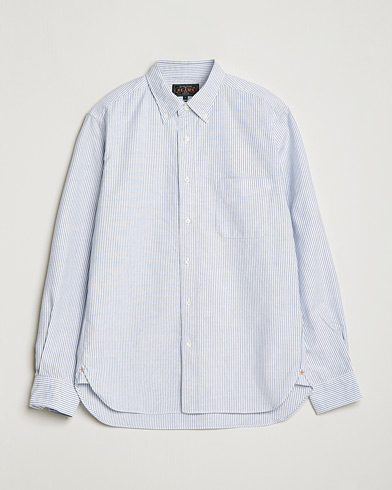 Herre | BEAMS PLUS | BEAMS PLUS | Oxford Button Down Shirt Blue Stripe