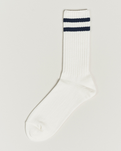 Herre | Strømper | BEAMS PLUS | Schoolboy Socks White/Navy
