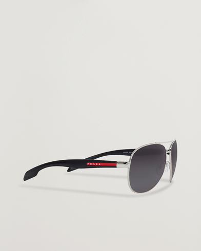 Herre | Pilotsolbriller | Prada Linea Rossa | 0PS 53PS Polarized Sunglasses Silver