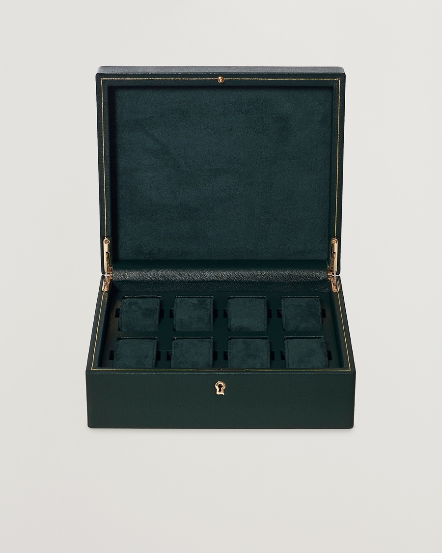 WOLF British Racing Green 8 Piece Watch Box – Grøn