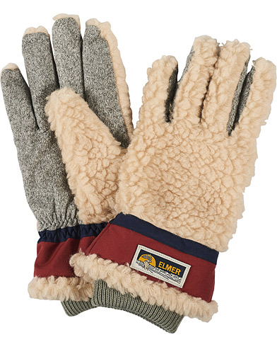 Handsker |  Sota Wool Teddy Gloves Beige/Wine