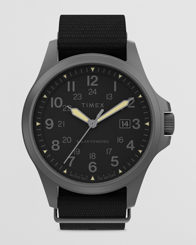 Herre | Ure | Timex | Field Post Solar Watch 41mm Black Dial