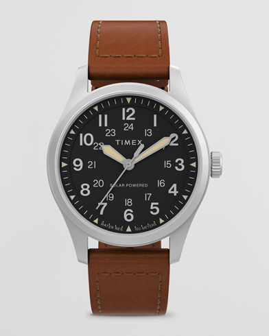 Herre | Læderrem  | Timex | Field Post Solar Watch 36mm Brown/Black