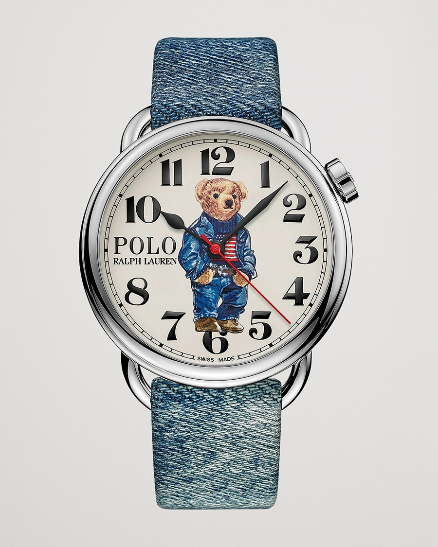  42mm Automatic Denim Flag Bear Steel With White Dial